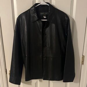 Banana Republic Classic Black Leather Jacket